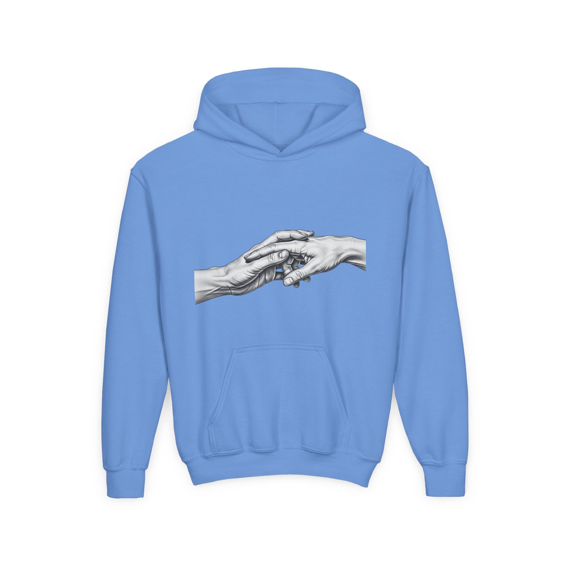 Unified Hands Youth Hoodie - Inspirational Sweatshirt, Gift for Teens, Cozy Lounge Wear, Unique Animal Lover Hoodie, Art-Inspired Apparel