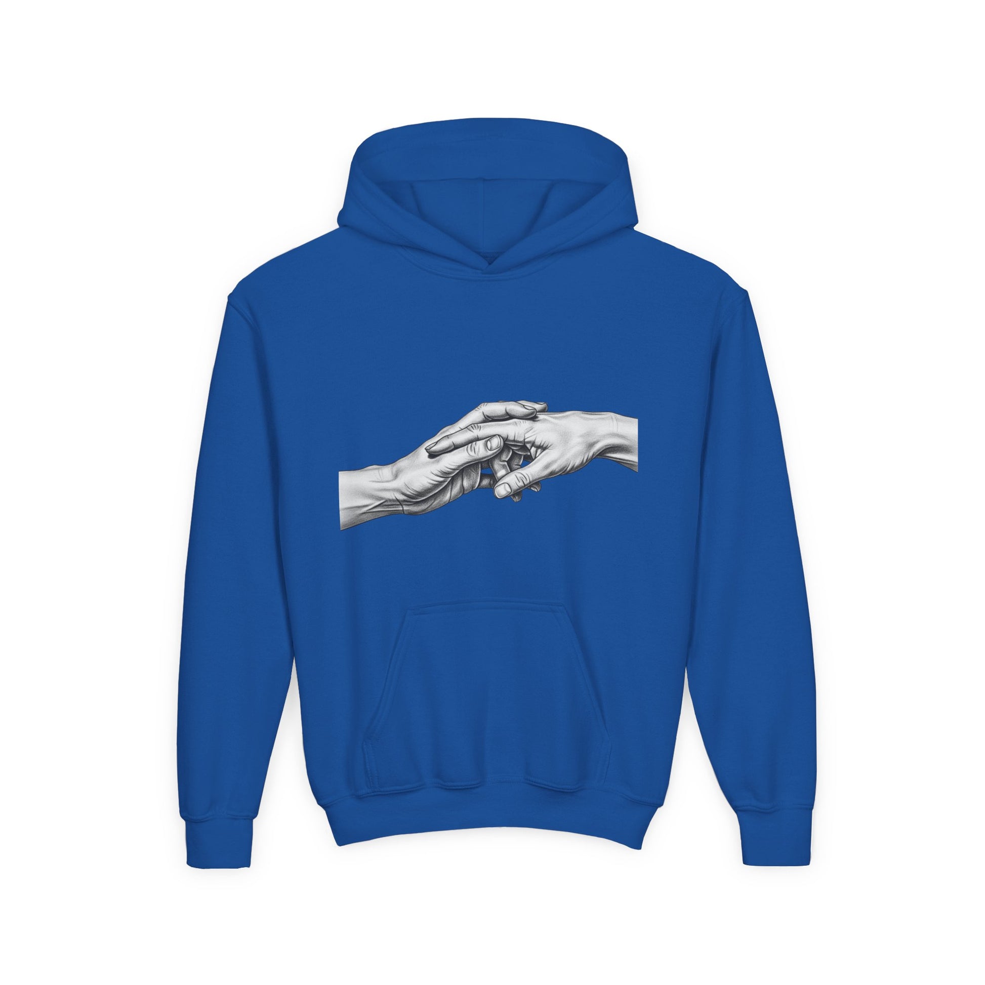 Unified Hands Youth Hoodie - Inspirational Sweatshirt, Gift for Teens, Cozy Lounge Wear, Unique Animal Lover Hoodie, Art-Inspired Apparel