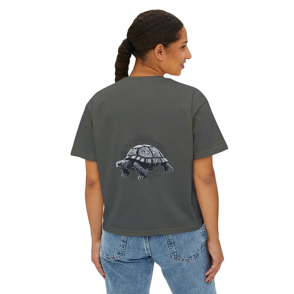 Fun Shell Yeah Women's Boxy Tee, Graphic Tee, Turtle Shirt, Animal Lover Gift, Casual Summer Top