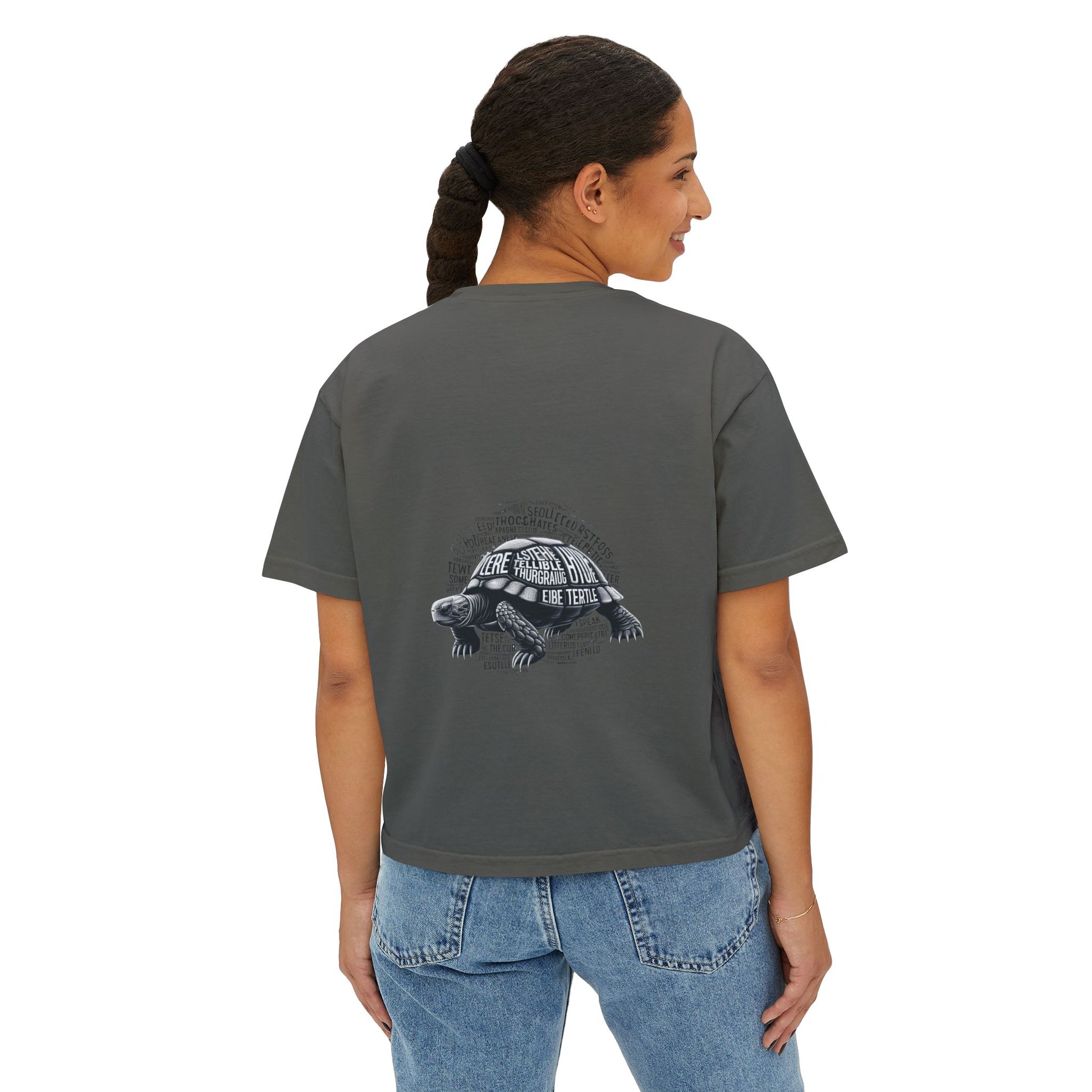 Fun Shell Yeah Women's Boxy Tee, Graphic Tee, Turtle Shirt, Animal Lover Gift, Casual Summer Top