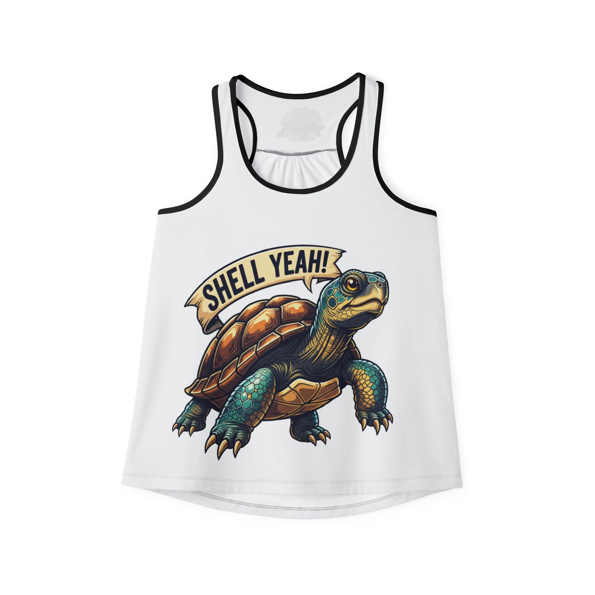 Shell Yeah! Women's Tank Top, Funny Turtle Shirt, Summer Apparel, Gift for Sea Lovers, Eco-Friendly Activewear, Casual Beachwear