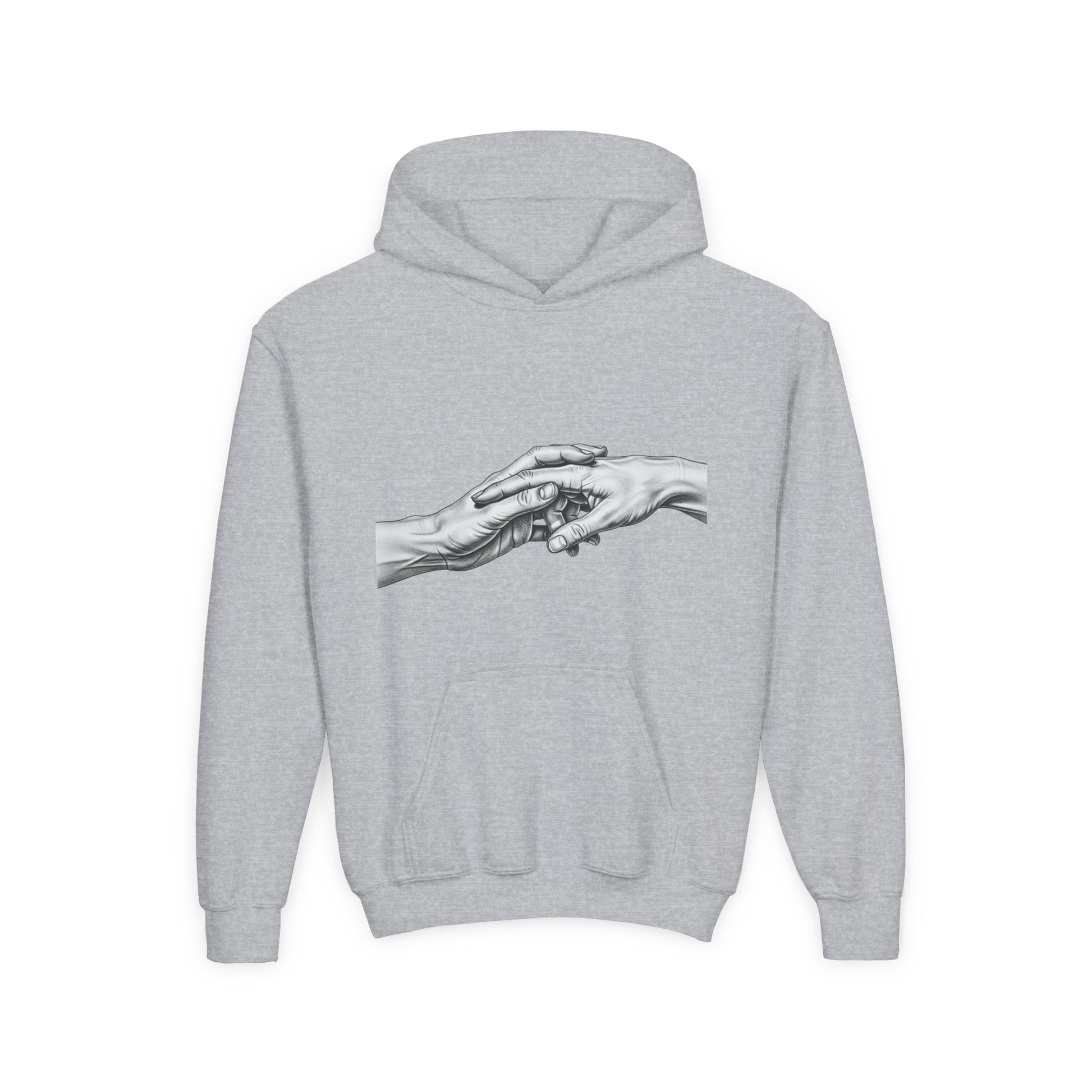 Unified Hands Youth Hoodie - Inspirational Sweatshirt, Gift for Teens, Cozy Lounge Wear, Unique Animal Lover Hoodie, Art-Inspired Apparel