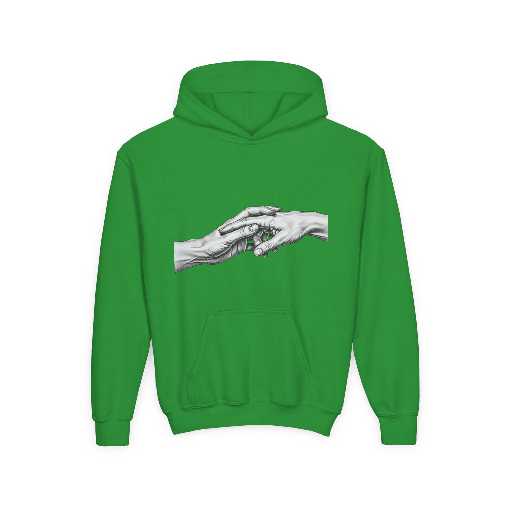 Unified Hands Youth Hoodie - Inspirational Sweatshirt, Gift for Teens, Cozy Lounge Wear, Unique Animal Lover Hoodie, Art-Inspired Apparel