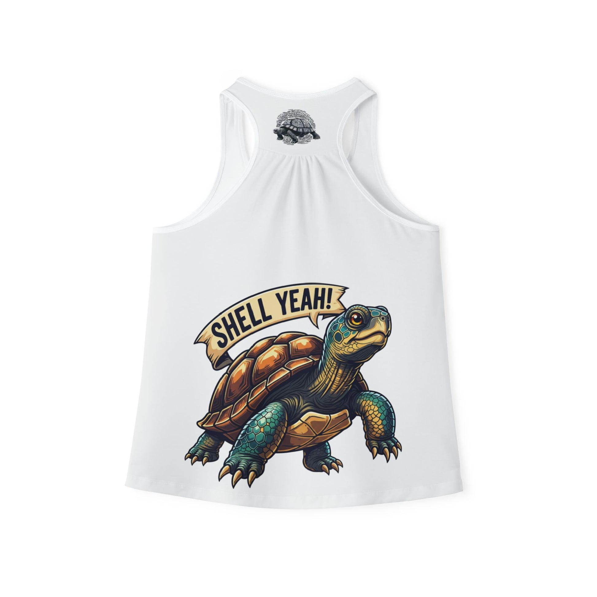 Shell Yeah! Women's Tank Top, Funny Turtle Shirt, Summer Apparel, Gift for Sea Lovers, Eco-Friendly Activewear, Casual Beachwear