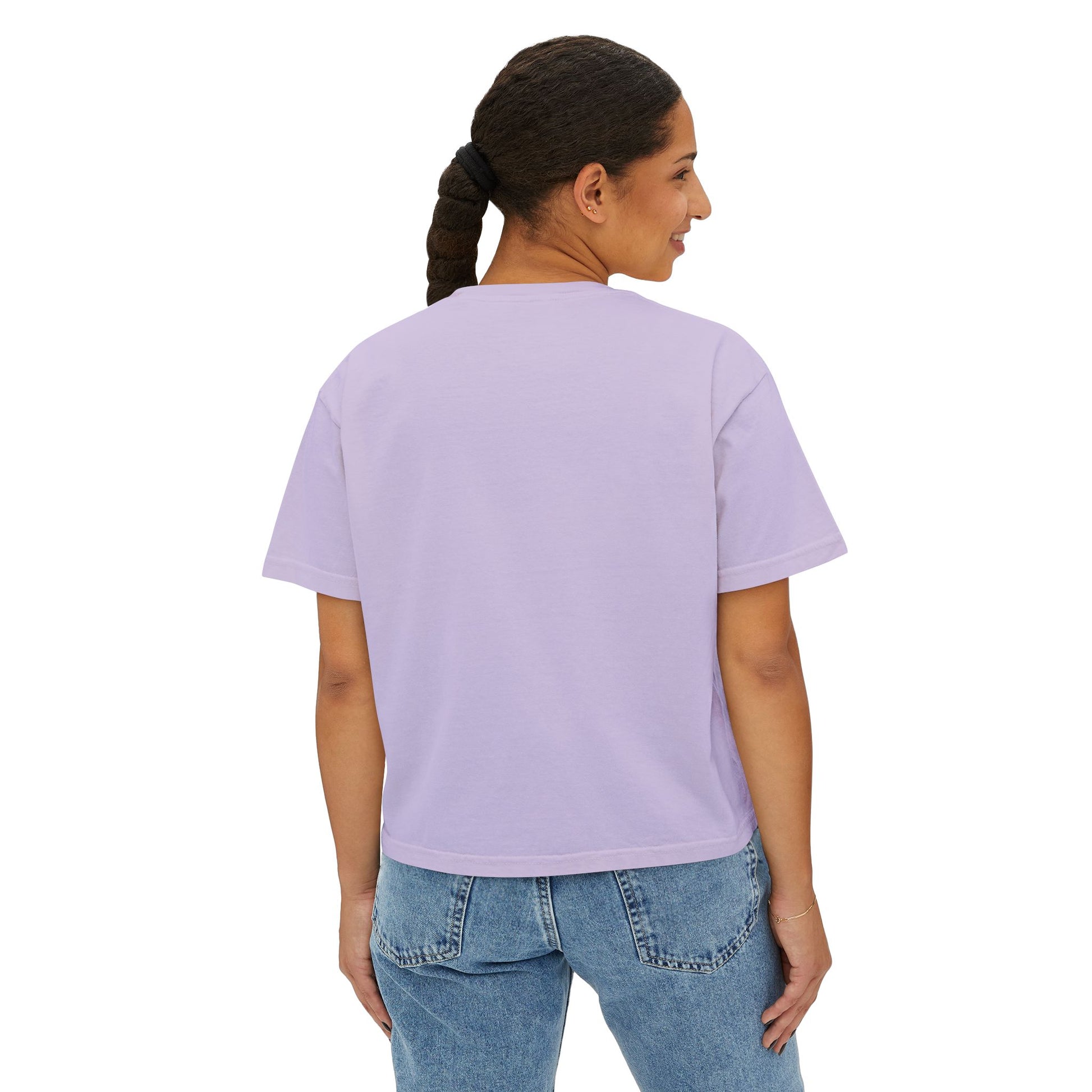 Women's Boxy Tee - 'Cats Bring Joy' Graphic Shirt, Pet Lover Gift, Casual Top, Cat Mom Shirt, Birthday Gift, Animal Lover Apparel