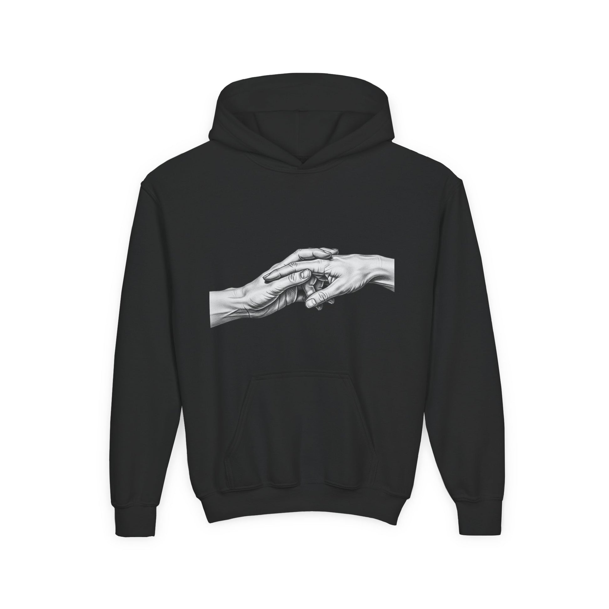 Unified Hands Youth Hoodie - Inspirational Sweatshirt, Gift for Teens, Cozy Lounge Wear, Unique Animal Lover Hoodie, Art-Inspired Apparel