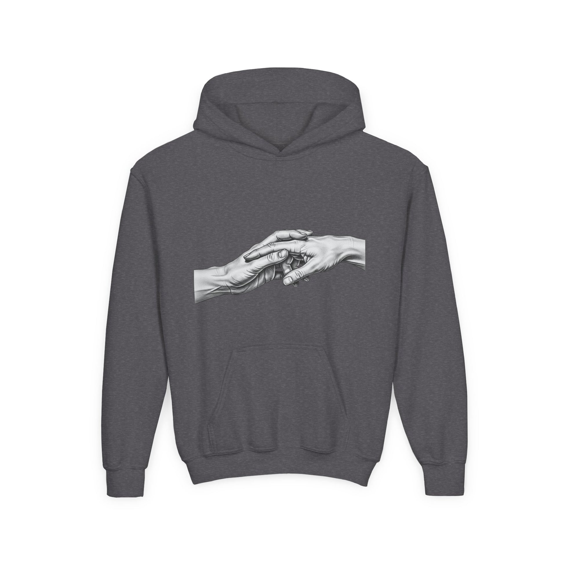 Unified Hands Youth Hoodie - Inspirational Sweatshirt, Gift for Teens, Cozy Lounge Wear, Unique Animal Lover Hoodie, Art-Inspired Apparel