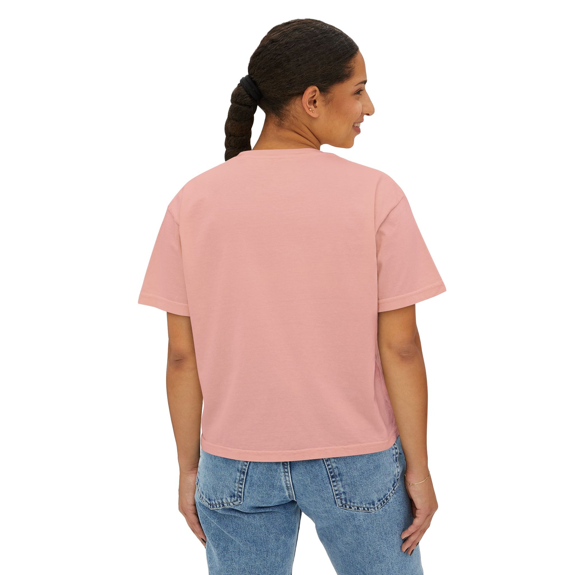 Women's Boxy Tee - 'Cats Bring Joy' Graphic Shirt, Pet Lover Gift, Casual Top, Cat Mom Shirt, Birthday Gift, Animal Lover Apparel