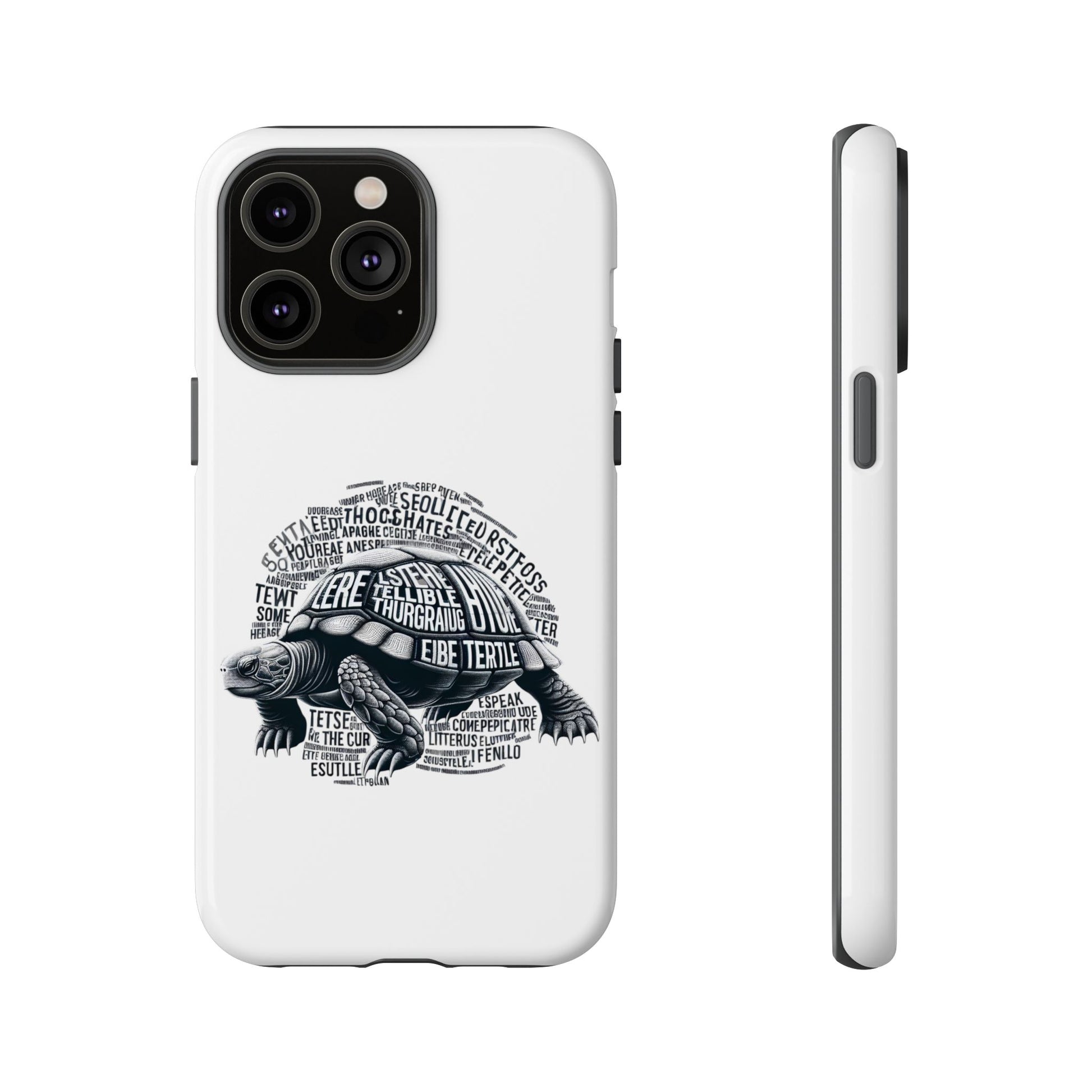 Turtle Phone Case with Inspirational Words | Tough Cases, Unique Gift, Nature Lover, Eco-Friendly, Phone Accessories