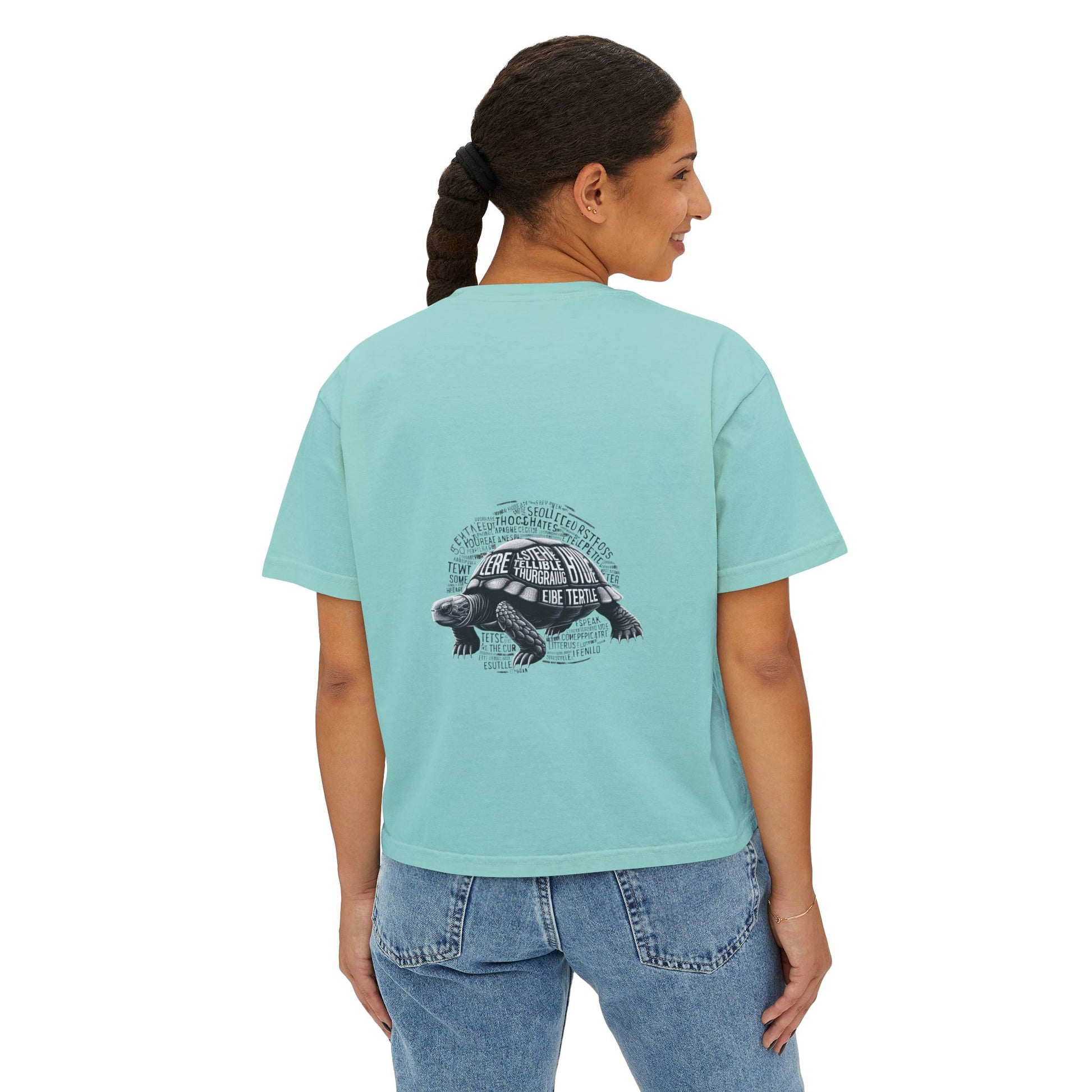 Fun Shell Yeah Women's Boxy Tee, Graphic Tee, Turtle Shirt, Animal Lover Gift, Casual Summer Top