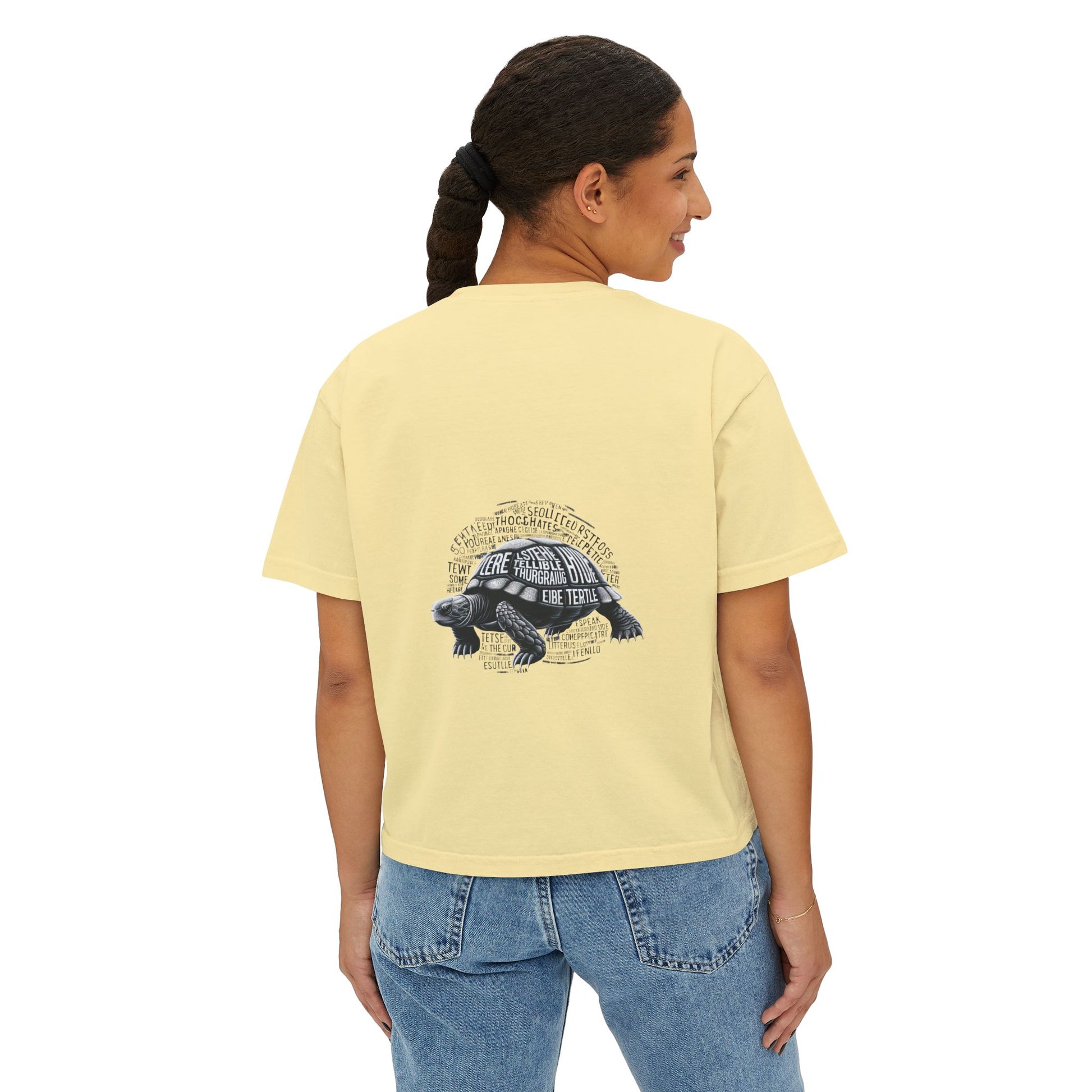 Fun Shell Yeah Women's Boxy Tee, Graphic Tee, Turtle Shirt, Animal Lover Gift, Casual Summer Top