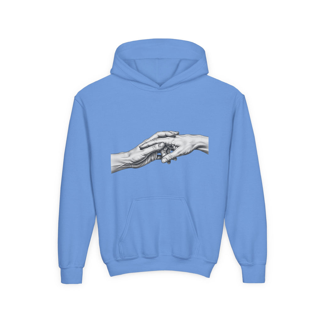 Unified Hands Youth Hoodie - Inspirational Sweatshirt, Gift for Teens, Cozy Lounge Wear, Unique Animal Lover Hoodie, Art-Inspired Apparel