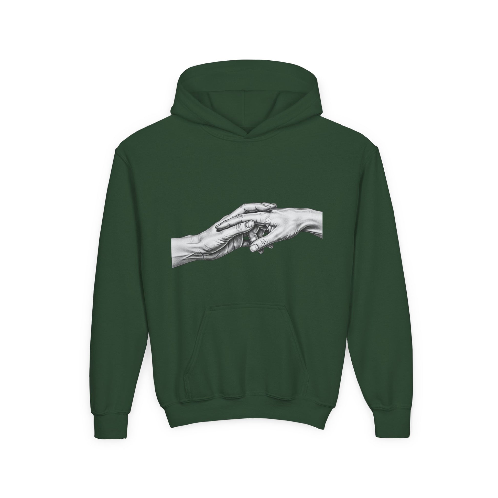 Unified Hands Youth Hoodie - Inspirational Sweatshirt, Gift for Teens, Cozy Lounge Wear, Unique Animal Lover Hoodie, Art-Inspired Apparel
