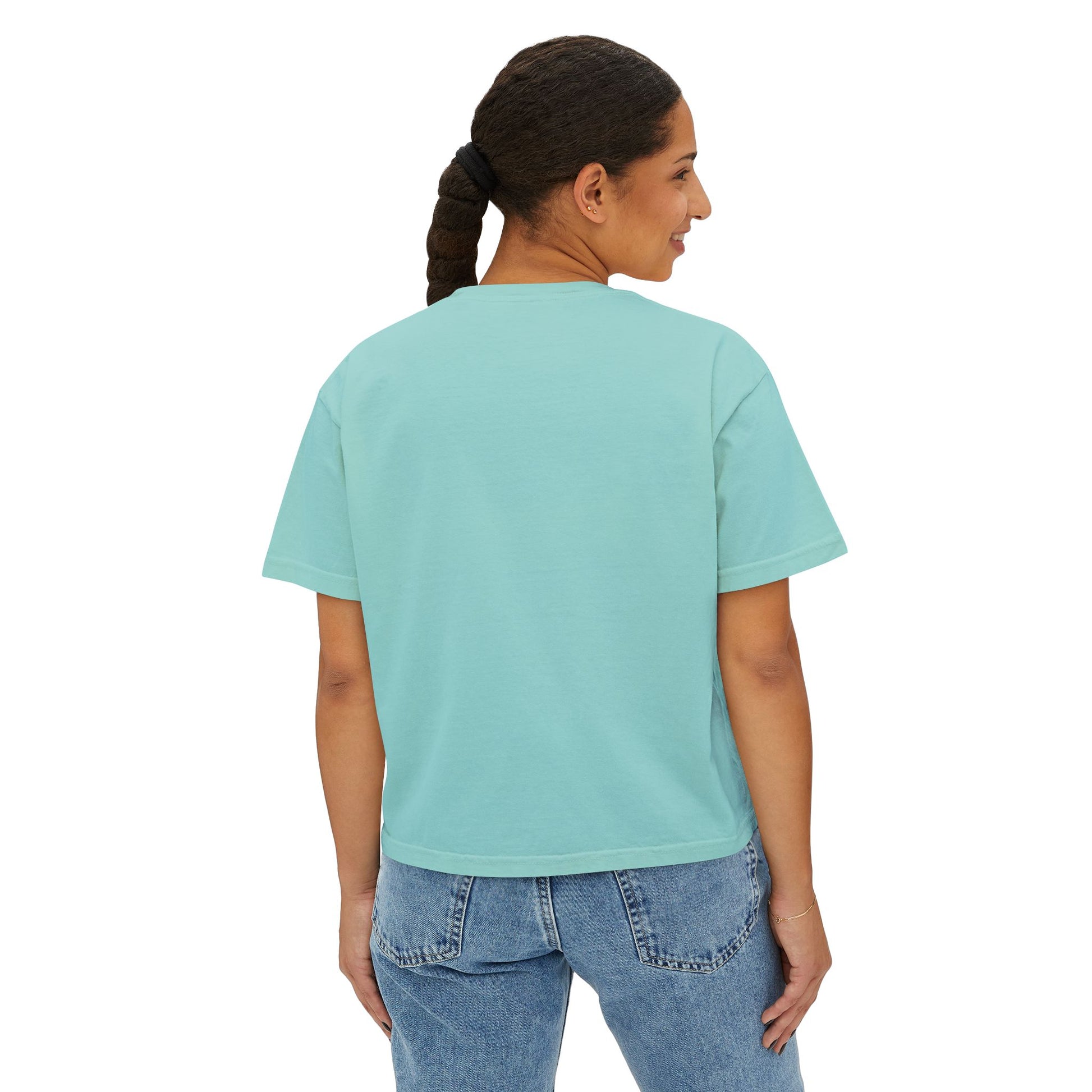 Women's Boxy Tee - 'Cats Bring Joy' Graphic Shirt, Pet Lover Gift, Casual Top, Cat Mom Shirt, Birthday Gift, Animal Lover Apparel