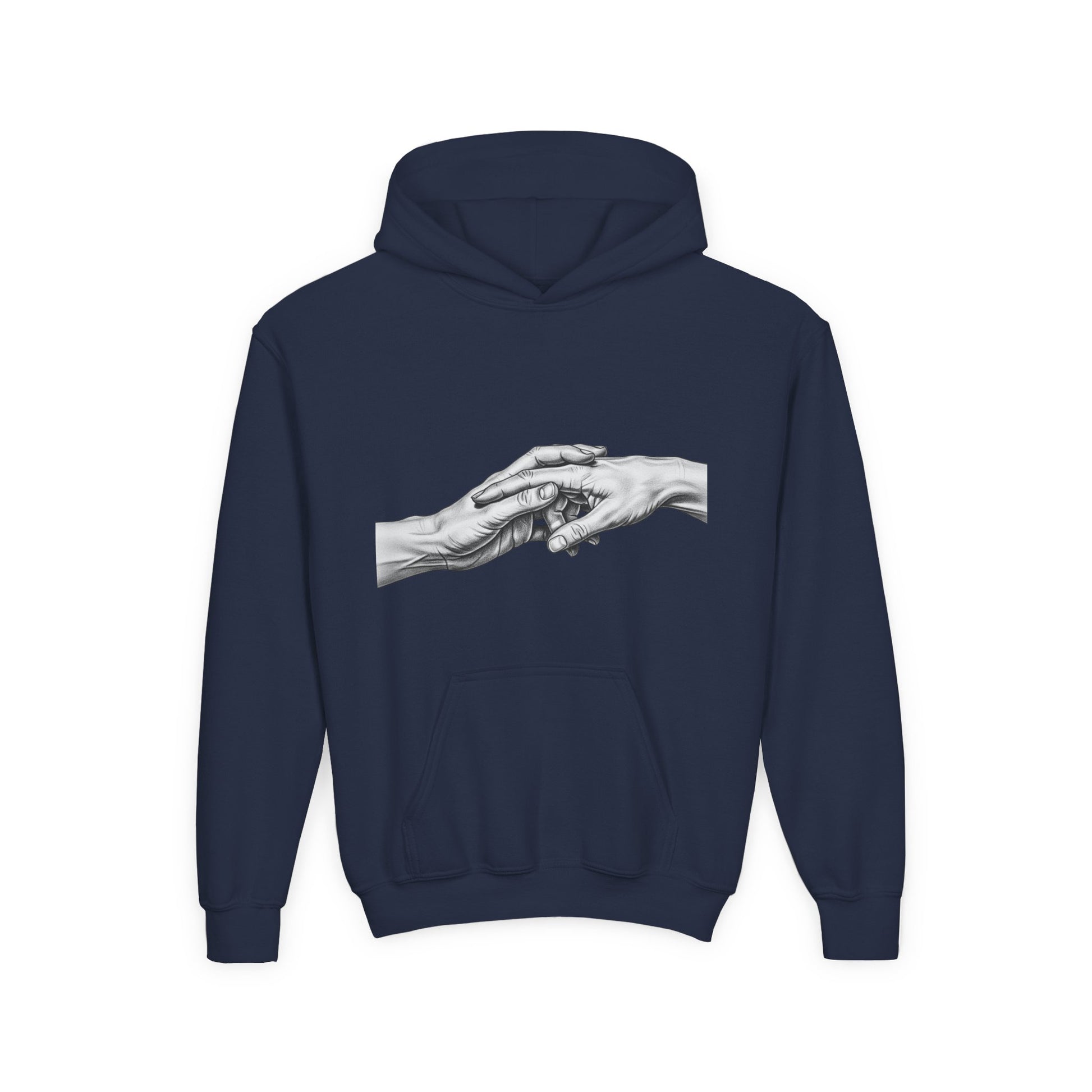 Unified Hands Youth Hoodie - Inspirational Sweatshirt, Gift for Teens, Cozy Lounge Wear, Unique Animal Lover Hoodie, Art-Inspired Apparel