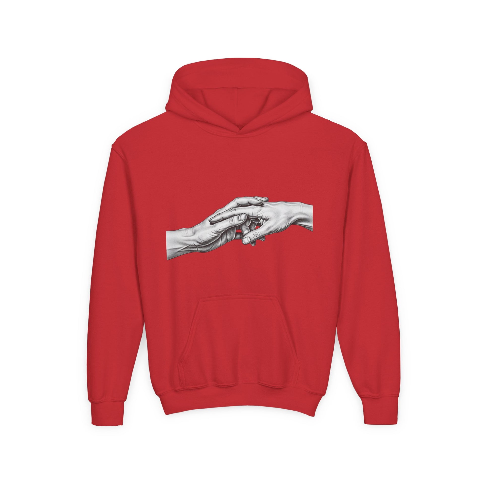 Unified Hands Youth Hoodie - Inspirational Sweatshirt, Gift for Teens, Cozy Lounge Wear, Unique Animal Lover Hoodie, Art-Inspired Apparel